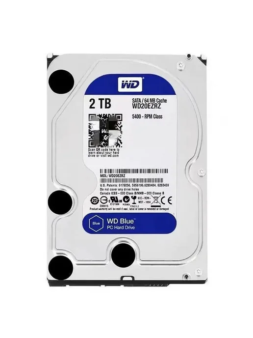 Western Digital 2 ТБ Жесткий диск WD Blue WD20EZRZ, 2 ТБ, фото 2