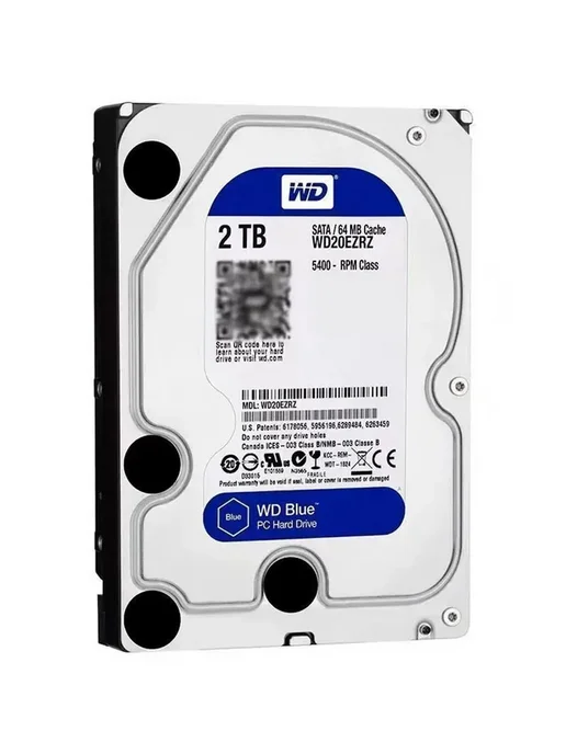 Western Digital 2 ТБ Жесткий диск WD Blue WD20EZRZ, 2 ТБ, фото 3