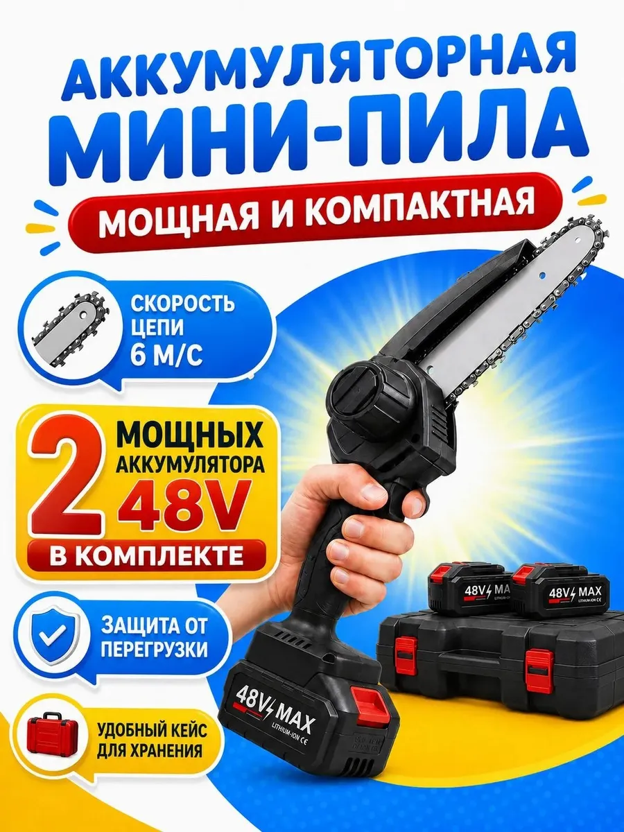 Пила аккумуляторная в кейсе с 2-мя аккумуляторами