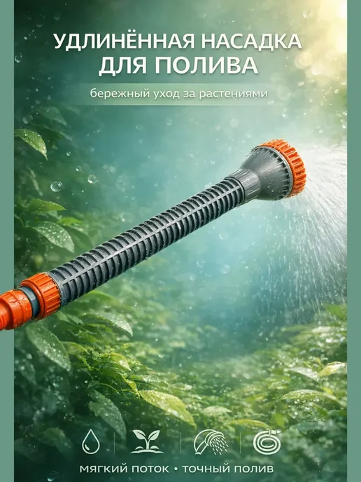 Варух Насадка для полива на шланг распылитель, синий