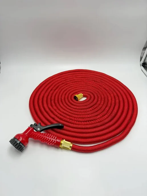 БАСТ Поливочный шланг для дачи и огорода растягивается до 37 м, 37 м, фото 5