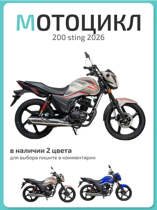 Motoland Мотоцикл 200 STING, синий, фото 2