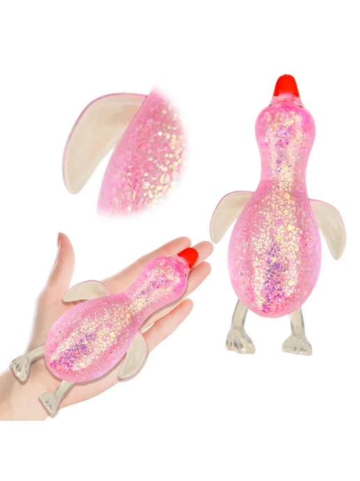 Мягкая антистресс игрушка Sensory Fidgets Animal для снятия, розовый, фото 6