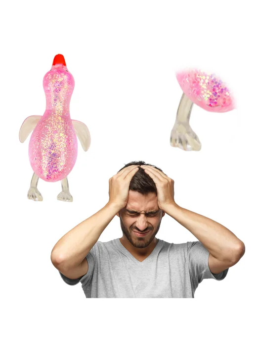 Мягкая антистресс игрушка Sensory Fidgets Animal для снятия, розовый, фото 7