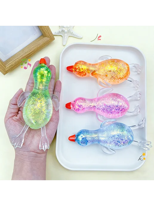 Мягкая антистресс игрушка Sensory Fidgets Animal для снятия, розовый, фото 8