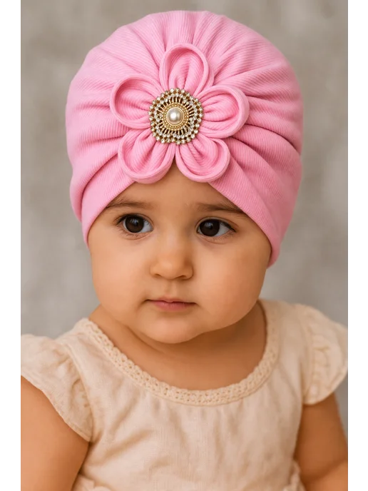 My princess Чалма осенняя двухслойная, розовый