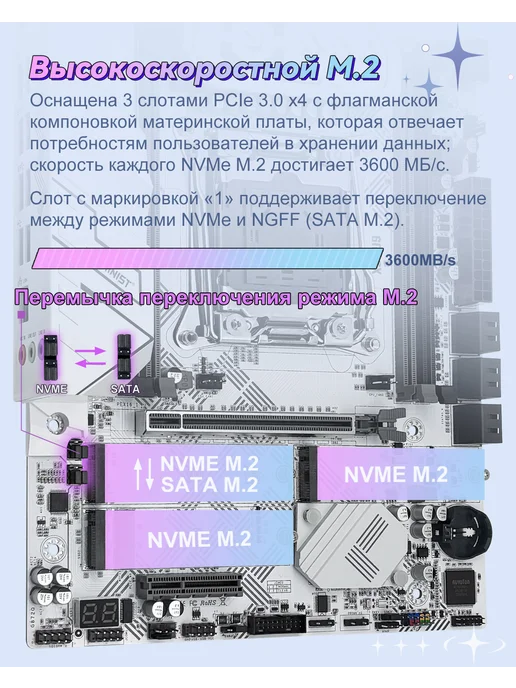 Machinst x99 материнской платы U9 Комплект 2667 V4 16ГБ DDR4 ARGB TPM, 16 ГБ, фото 8