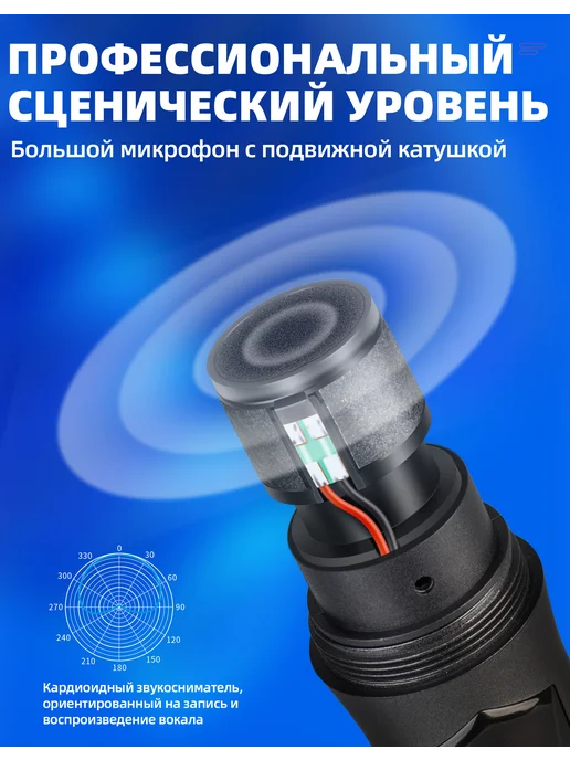 Depusheng LK1 черный ручной беспроводной микрофон, черный, фото 3
