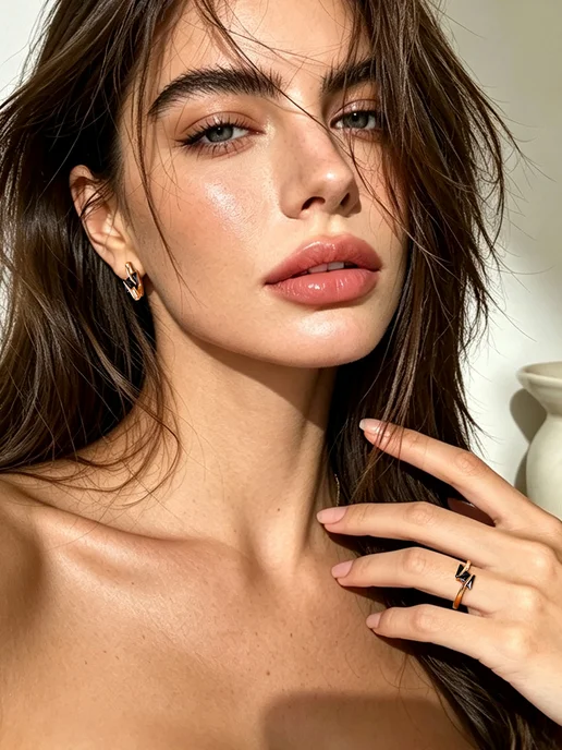 Pt.Girl Комплект серьги кольцо медицинский сплав с синим камнем, черный, фото 3