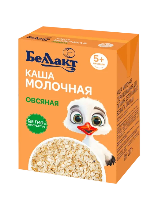 Беллакт Каша молочная готовая овсяная(питьевая) 27 шт по 207 грамм, 27 шт, фото 3