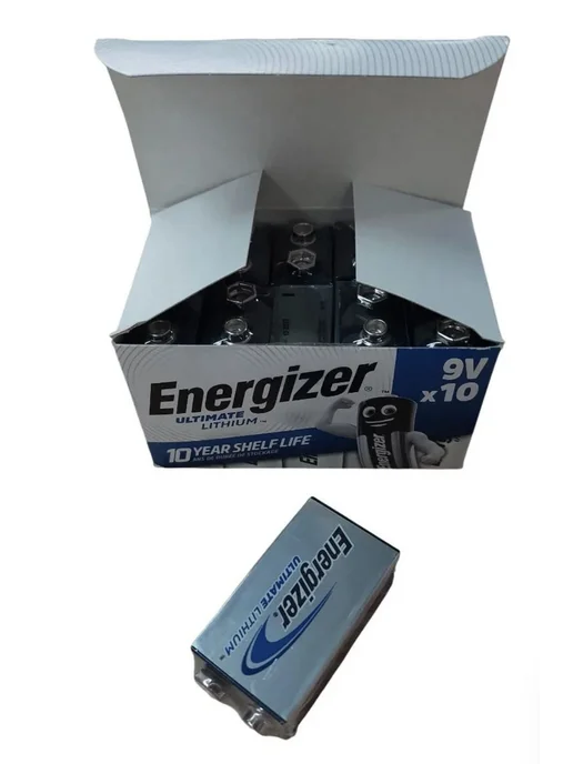 Energizer Батарейка крона 6FR61 Ultimate Lithium 9v SR1, 1шт, 1 шт, фото 6