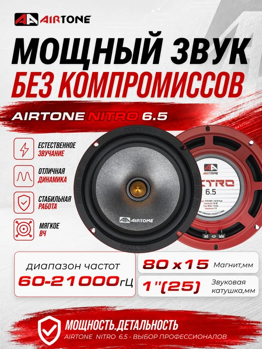 AirTone Динамики 16 NITRO 6.5 Компонентные, черный, фото 3