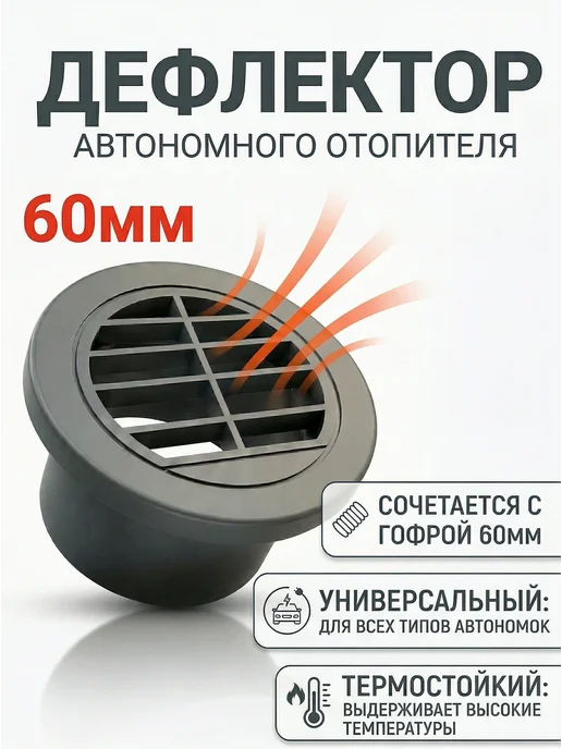 Дефлектор для автономного отопителя, вариант