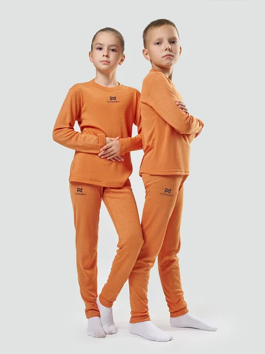 NORDSKI Комплект спортивного термобелья Soft Orange детское, оранжевый