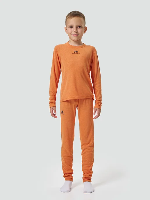 NORDSKI Комплект спортивного термобелья Soft Orange детское, оранжевый, фото 2
