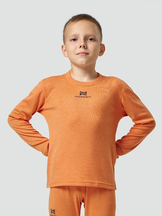 NORDSKI Комплект спортивного термобелья Soft Orange детское, оранжевый, фото 3