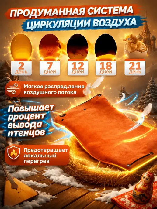 Инкубатор для яиц автоматический на 64, вариант, фото 3