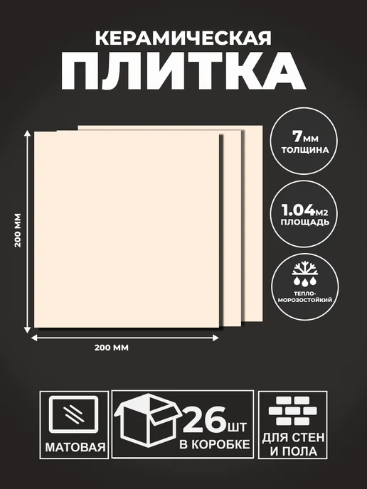 Керамическая плитка для стен Вегас шампань, бежевый