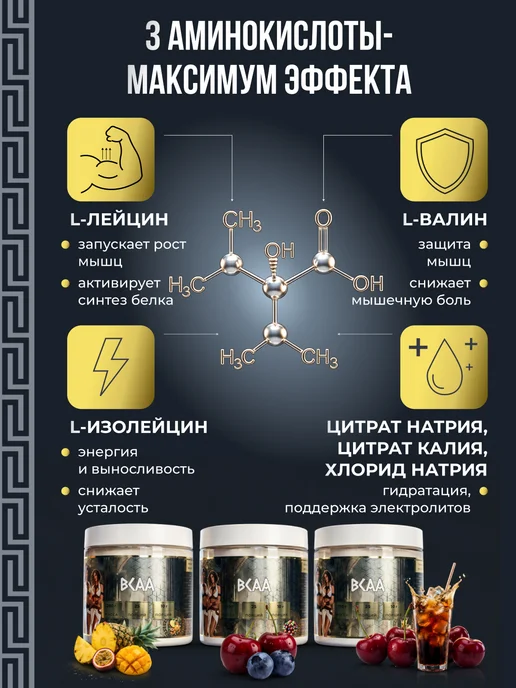 GODS аминокислоты ВСАА в порошке 2 1 1 спортивное питание 250г, 250 г, фото 3