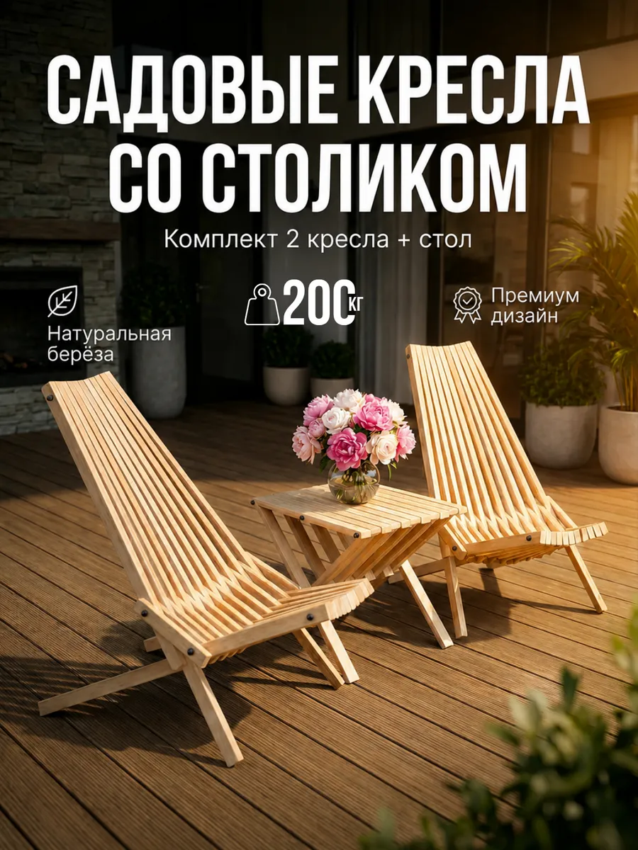 Комплект кентукки кресло 2 шт и стол