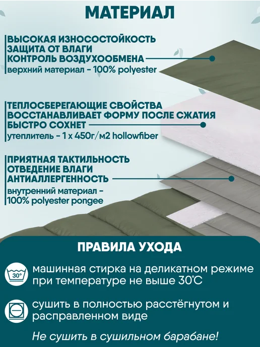 Jungle Camp Спальный мешок туристический, спальник зимний теплый, зеленый, фото 4