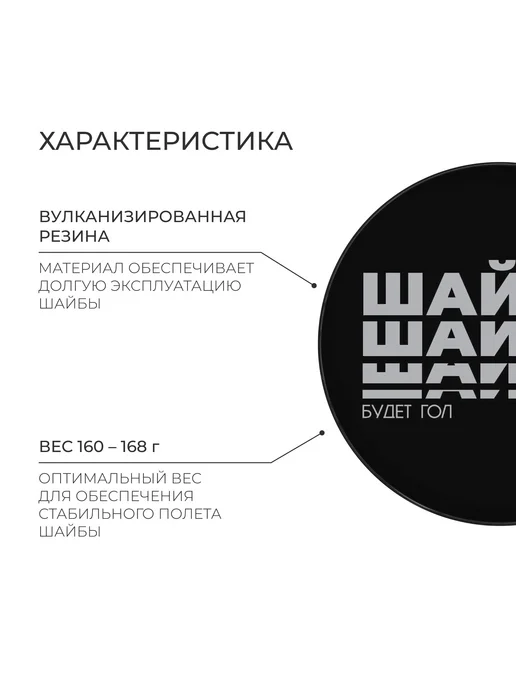 WINTER STAR Шайба хоккейная взрослая, черный, фото 2