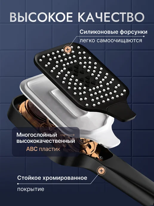 ФомиксГрупп Лейка для душа 3 режима, черный, фото 2