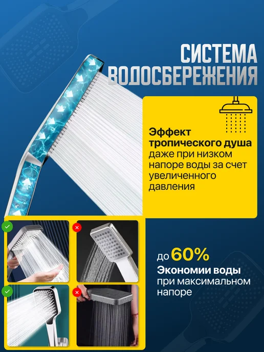 ФомиксГрупп Лейка для душа 3 режима, черный, фото 8