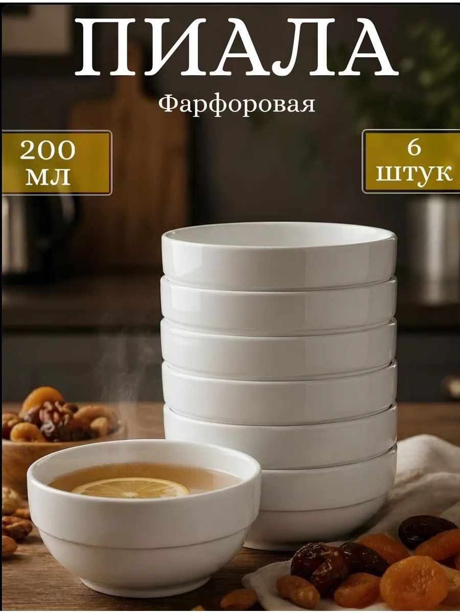Набор пиалы для чая 6 шт 200 мл