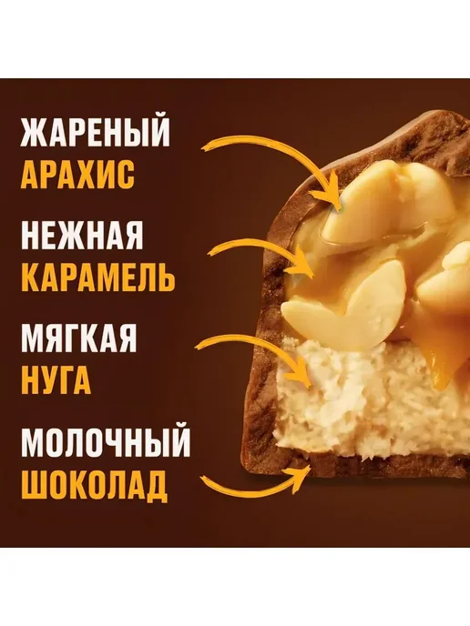 Snickers Stick Шоколадный батончик 4 шт. по 20 г, 4 шт, 20 г, фото 3