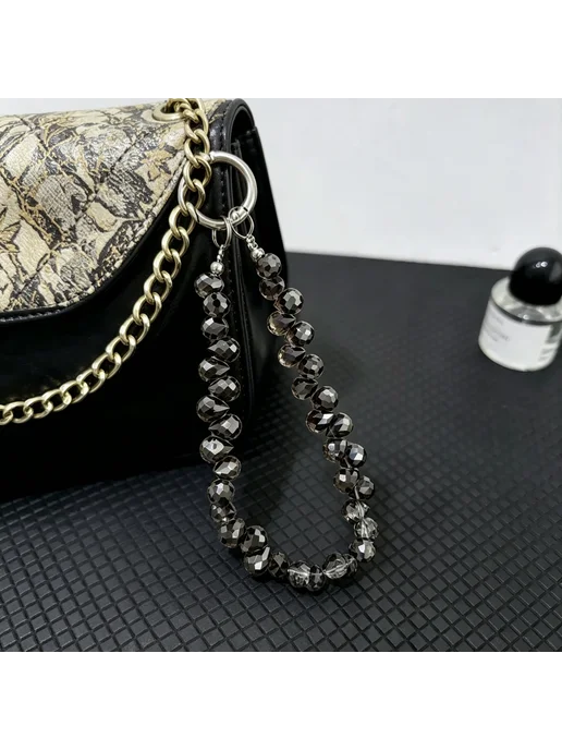Nigina.Shop Брелок шнурок обвес для телефона, серый, фото 7
