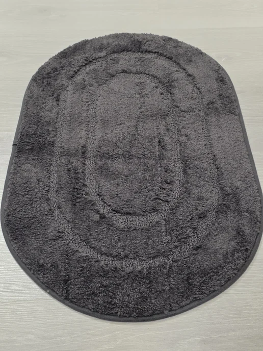 DinarShop Коврик для ванной и туалета противоскользящий Овальная 50х78, 50x78