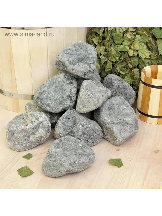Обвалованный габбро-диабаз для бани, 20 кг, 20 кг