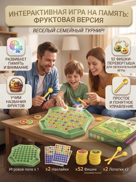 Sunny trade Настольная игра найди пару Мемори для 2-4 игроков семейная, зеленый, фото 6