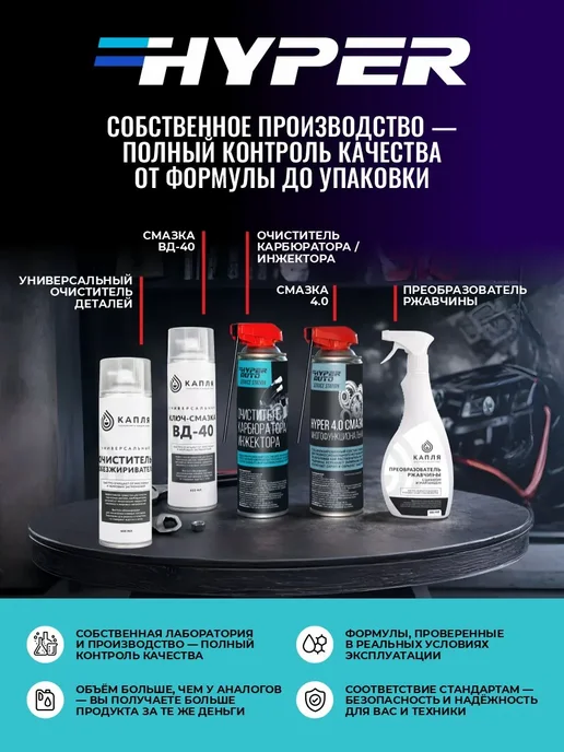 HyperFuel Присадка комплексная для дизельного топлива ДТ 10л D+, 10 л, фото 6