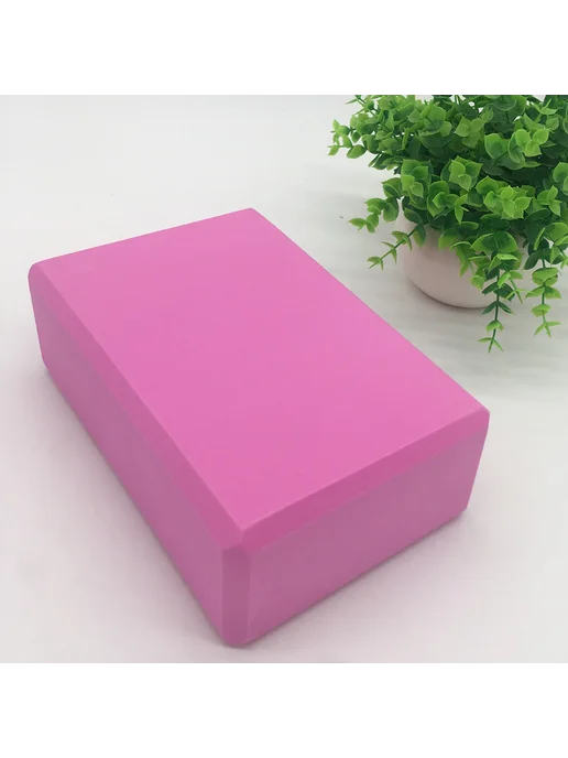 Йога-блок с закосами, для тренировки дома, Rose Red, красный