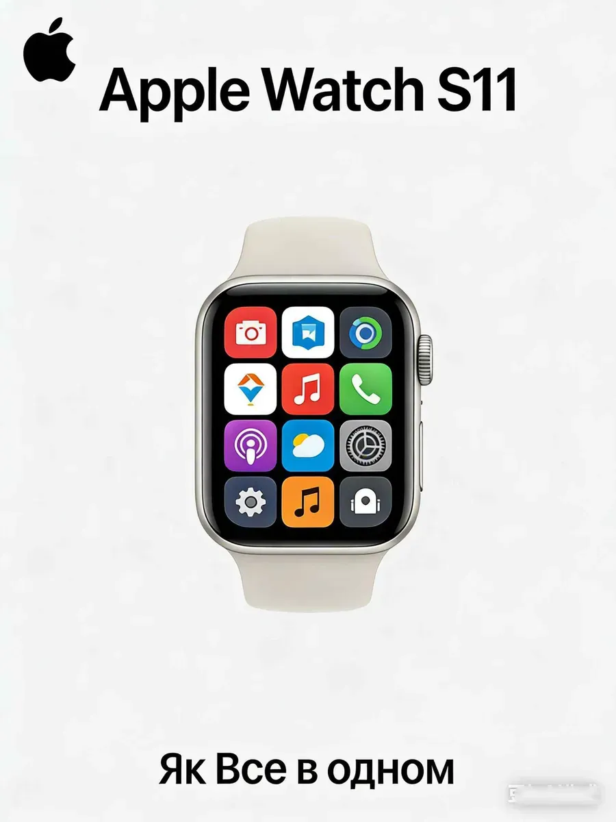 Apple Часы watch S11 42mm белые стиль