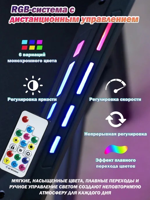 Стол игровой компьютерный ч к,140х60х73,с подсветкой, вариант, фото 3