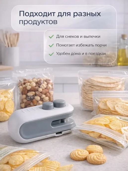 Ариш Запайщик пакетов 2 в 1 с ножом, компактный, USB, вариант, фото 4