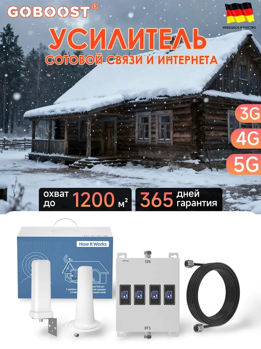 5G LTE Усилитель сотовой связи для МТС МегаФон Билайн T2