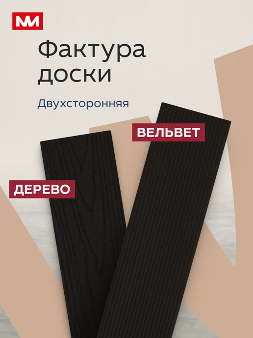 Imperial фабрика мебели Террасная доска из ДПК 135х25х1000мм - 6 шт, 8 шт, фото 3