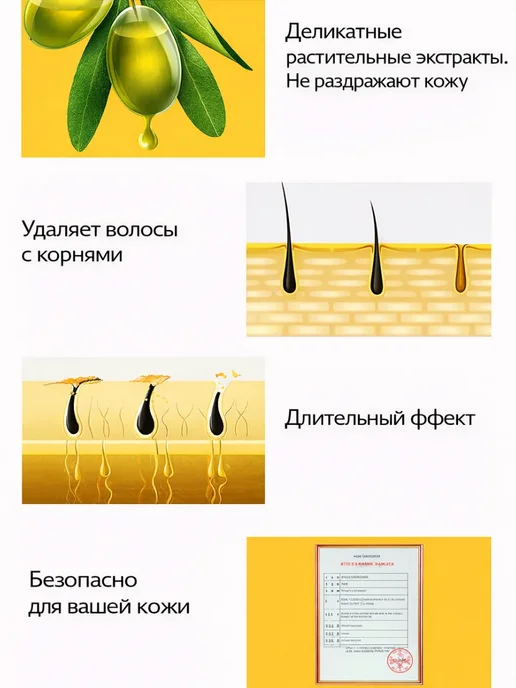Спрей-пенка для депиляции, средство для удаления волос, вариант, фото 8