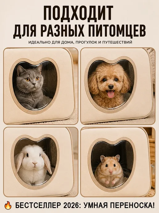 Переноска для кошек и собак складная, вариант, фото 4