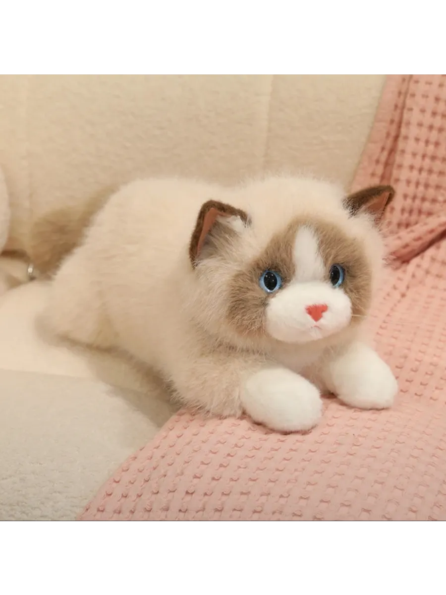 Мягкая игрушка кот плюшевый со звуком
