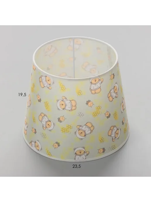 Универсальный абажур для светильника Мишка Е27 Е14 24х24 см, 24x24 см, фото 6