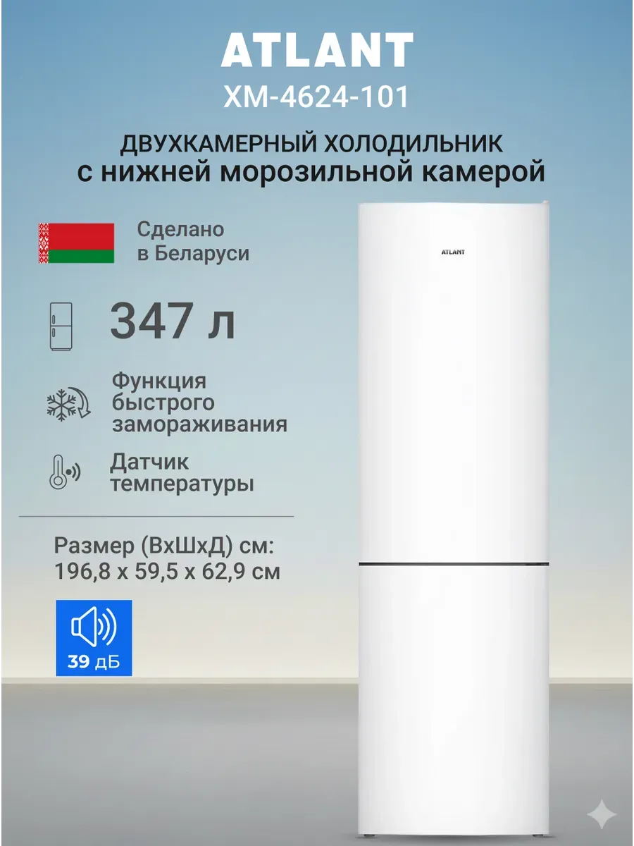 ATLANT Двухкамерный холодильник ХМ-4624-101