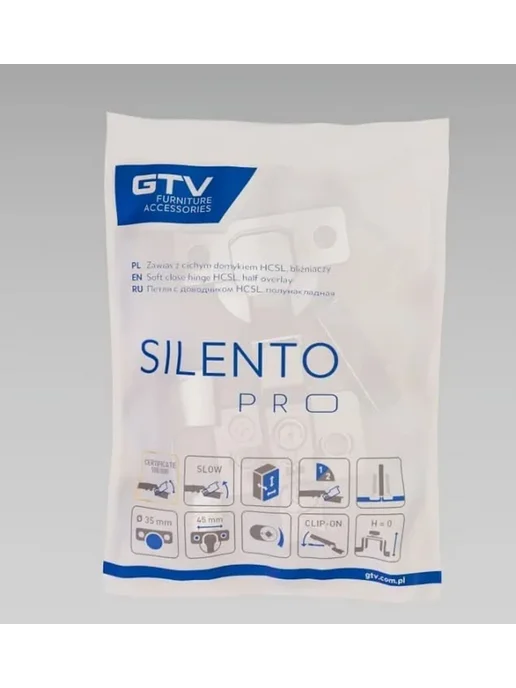 GTV Петля SILENTO PRO полунакладная самозакрывающаяся, вариант, фото 3