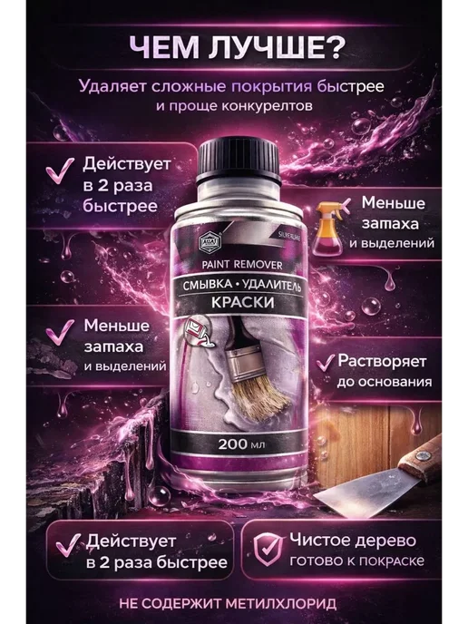 БИЛАЛ99 Удалитель смывка краски, лака и клея, вариант, фото 2