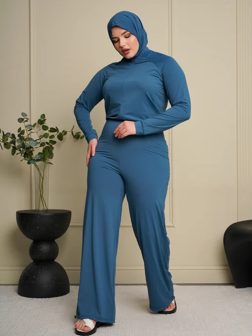 Roza Hijab Буркини мусульманские купальные костюмы, фиолетовый, фото 7