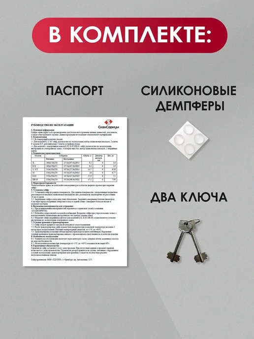 СКАНСОРИУМ Сейф для денег и документов мебельный, вариант, фото 7